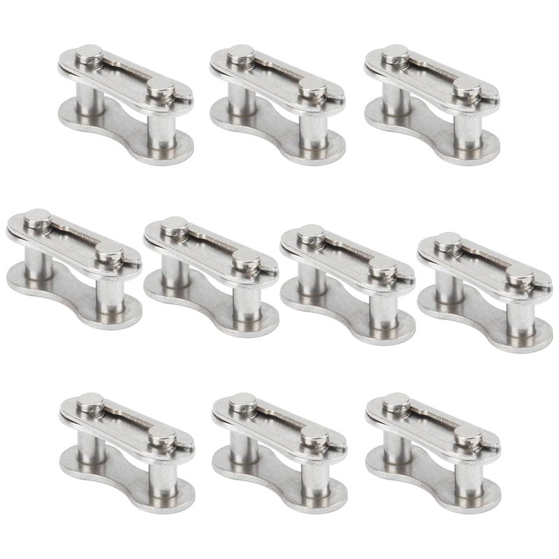 psler Bike Chain Master Link - Single Speed Bicycle Chain Link Missing Link Connectors Bike Chain Repair Accessories 10 Pieces Silver - Image 1